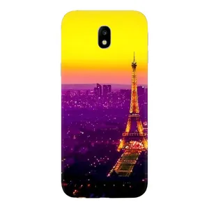 Чехол с Эйфелевой башней на Samsung Galaxy J7 2017 (J730F европейская версия) (Яркая башня)