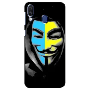 Чехол с Украинской символикой на Самсунг M20 (Анонимус патриот)