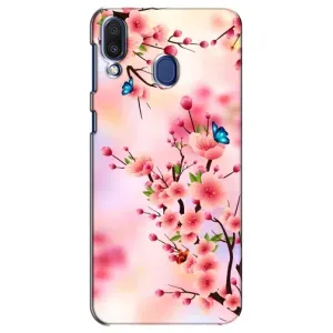 Чехол с принтом САКУРЫ на Samsung Galaxy M20 (M205) (Бабочки на сакуре)