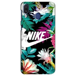 Силіконовый Чохол на Samsung Galaxy M20 (M205) з картинкою НАЙК (Квітковий Nike)