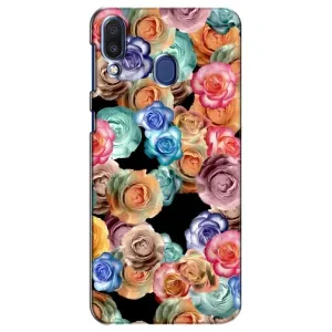 Чехлы с тематикой "ЦВЕТЫ" на Samsung Galaxy M20 (M205) (Цветы на черном)