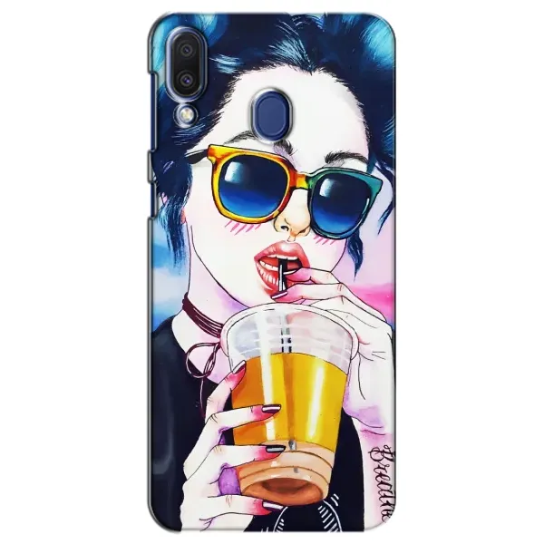 Чехол с рисунком «Девушка с коктейлем» для Samsung Galaxy M20 (M205)