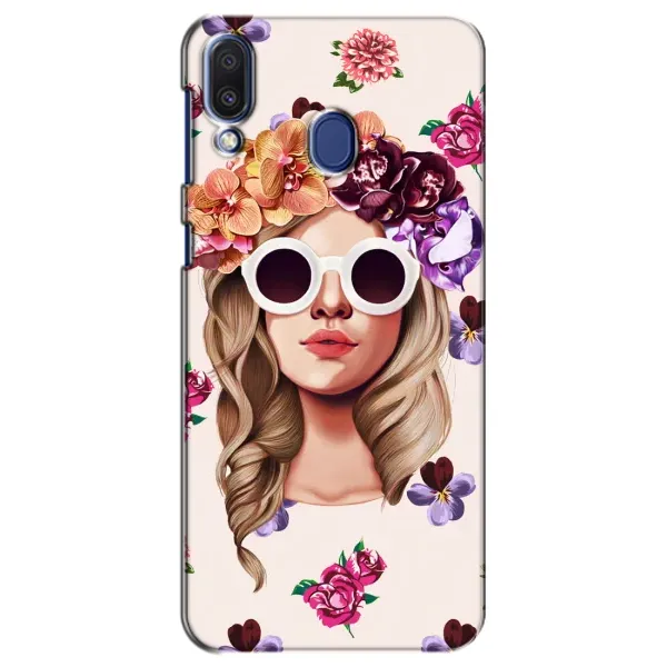 Чехол с рисунком «Девушка в очках» для Samsung Galaxy M20 (M205)
