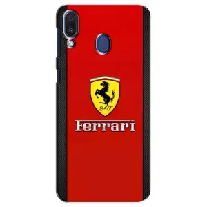 Силиконовый бампер с картинкой машины на Samsung Galaxy M20 (M205) (Ferrari Logo)