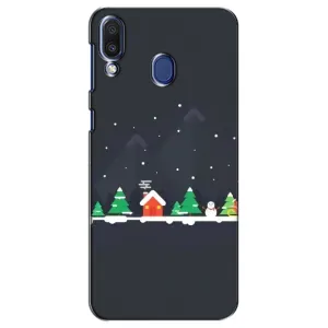 Силіконовий бампер на різдво для Samsung Galaxy M20 (M205) (Місто зимове)