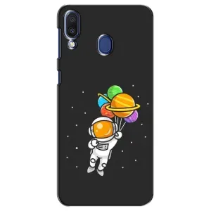 Силіконовый Чохол з принтом "Космонавти" на Samsung Galaxy M20 (M205) (Космонавт з кульками)