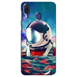 Силіконовый Чохол з принтом "Космонавти" на Samsung Galaxy M20 (M205) (Космонавт у воді)