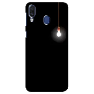 Чехол с картинками на черном фоне для Samsung Galaxy M20 (M205) (Лампочка)
