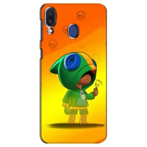 Чехол Бравл Старс для Samsung Galaxy M20 (M205) (LEON в кофте)