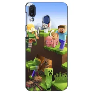 Чохли для Samsung Galaxy M20 (M205) (Персонажі МайнКрафт) (Майн-крафт)