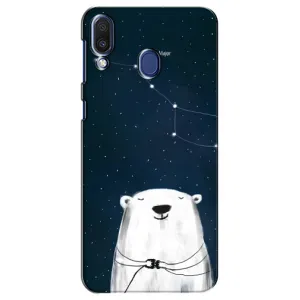 Силиконовый бампер с картинкой животных для Samsung Galaxy M20 (M205) (Медведица)