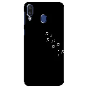 Чехол с картинками на черном фоне для Samsung Galaxy M20 (M205) (Ноты)