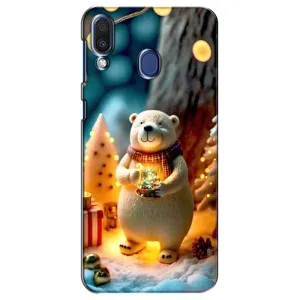 Чохли на Новий Рік Samsung Galaxy M20 (M205) (Новорічний ведмедик)