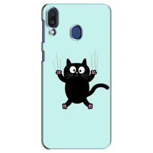 Силіконовий чохол з котиком для Samsung Galaxy M20 (M205) (Падаючий кіт)