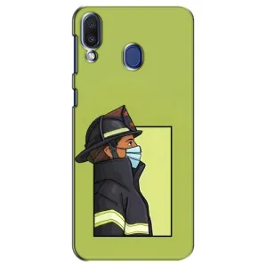 Силіконовий бампер (Працівники) на Samsung Galaxy M20 (M205) (Пожежник)