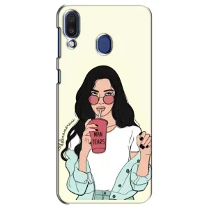 Силиконовый Чехол на Samsung Galaxy M20 (M205) с картинкой Стильных Девушек (С напитком)