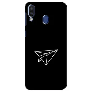 Чехол с картинками на черном фоне для Samsung Galaxy M20 (M205) (Самолетик)