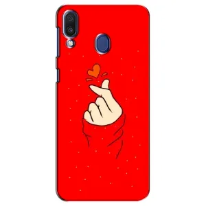 Чехлы (Знак сердечка) на Samsung Galaxy M20 (M205) (Сердце на красном)