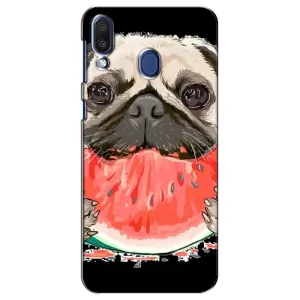 Чохол (ТПУ) Милі песики для Samsung Galaxy M20 (M205) (Смішний Мопс)