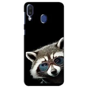 Силиконовый Чехол с Енотами на Samsung Galaxy M20 (M205) (Стильный Енот)