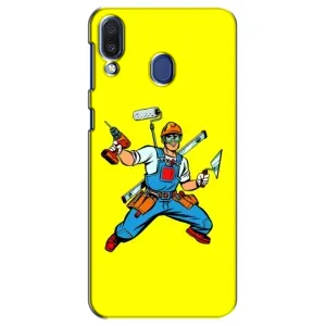 Силіконовий бампер (Працівники) на Samsung Galaxy M20 (M205) (Будівельник)