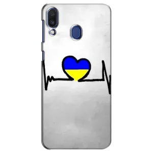 Силиконовый Чехол на Samsung Galaxy M20 (M205) (Я-Украина) (Украинская кардиограмма)