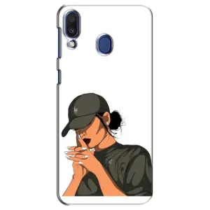 Силиконовый Чехол на Samsung Galaxy M20 (M205) с картинкой Стильных Девушек (В зеленом)