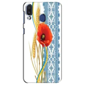 Силиконовый Чехол на Samsung Galaxy M20 (M205) с картинкой Вышиванки (Вышиванка с цветком)