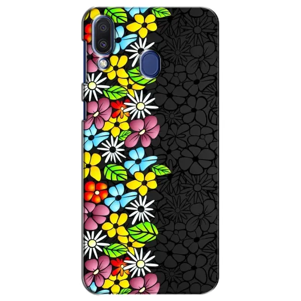 Чехол с рисунком «Яркие цветы на черном» для Samsung Galaxy M20 (M205) Чехол с рисунком «Яркие цветы на черном» для Samsung Galaxy M20 (M205)