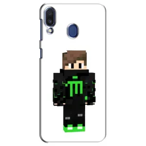 Чохли для Samsung Galaxy M20 (M205) (Персонажі МайнКрафт) (Зелений хлопчик)