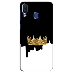 Чехол (Корона на чёрном фоне) для Самсунг M20 (Золотая корона)