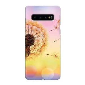 Силиконовый Чехол с одуванчиками на Samsung Galaxy S10e (Цветок-одуванчик)