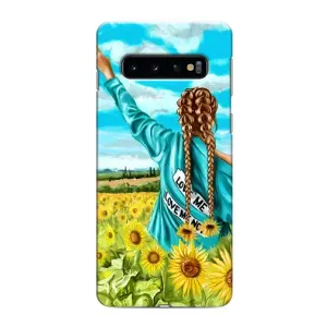 Чохол Стильні дівчата на Samsung Galaxy S10e (Дівчина на полі)