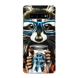 Силіконовий Чохол з Энотами на Samsung Galaxy S10e (Єнот в окулярах)