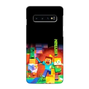 Чехлы для Samsung Galaxy S10e (Персонажи Майн Крафт) (Герой Майнкрафт)