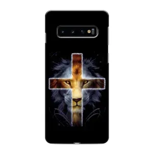 Чехлы для Самсунг С10е (Крест Иисуса) (Иисус Лев)