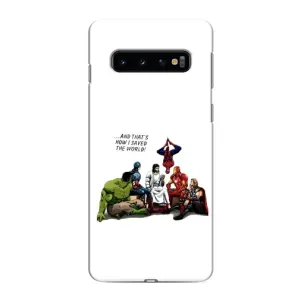 Чехлы для Samsung Galaxy S10e (Для Христиан) (Иисус супергерой)