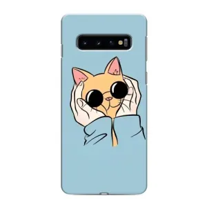 Бампер з зображенням Котиків для Самсунг С10е (КОТИК в окулярах)