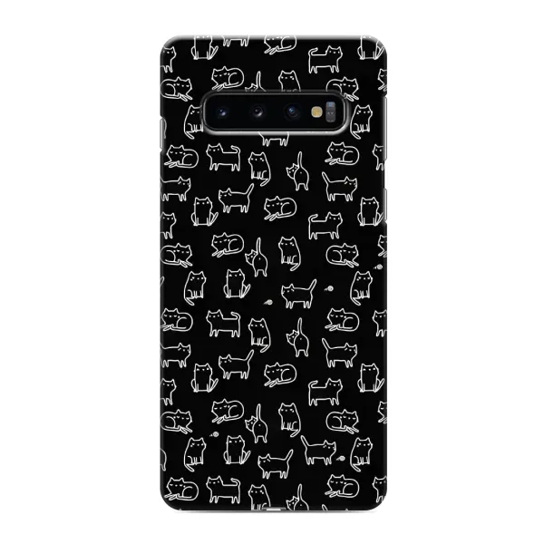 Чехол с рисунком «Котики на черном» для Samsung Galaxy S10e Чехол с рисунком «Котики на черном» для Samsung Galaxy S10e