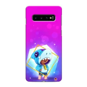 Чехол Бравл Старс для Samsung Galaxy S10e (Леон в костюме Акулы)