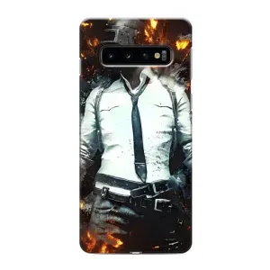 Силиконовый чехол с картинкой "Герой Pubg" на Samsung Galaxy S10e (Man Пубг)
