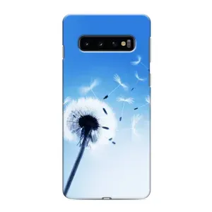 Силіконовий Чохол з кульбабками на Samsung Galaxy S10e (Кульбабка на блакитному)