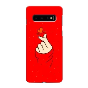 Чохол (Знак сердечка) для Samsung Galaxy S10e (Сердечко на червоному)