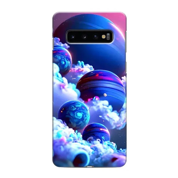 Чехол с рисунком «Синие планеты» для Samsung Galaxy S10e