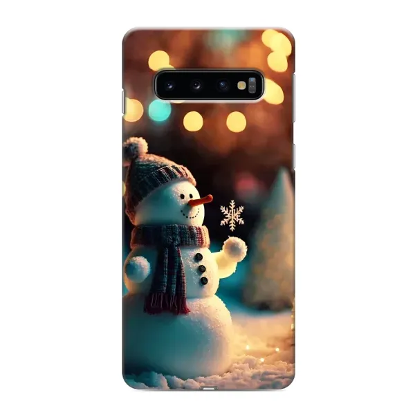 Чехол с рисунком «Снеговик праздничный» для Samsung Galaxy S10e Чехол с рисунком «Снеговик праздничный» для Samsung Galaxy S10e