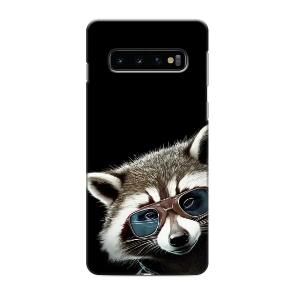Чехол с рисунком «Стильный Енот» для Samsung Galaxy S10e Чехол с рисунком «Стильный Енот» для Samsung Galaxy S10e