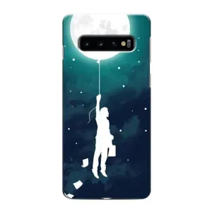 Чехол (ТПУ) с планетами на Samsung Galaxy S10e (To The moon)