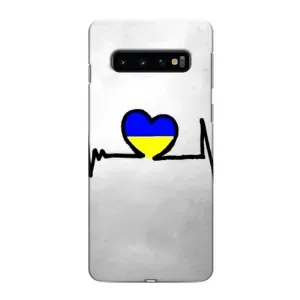 Силиконовый Чехол на Samsung Galaxy S10e (Я-Украина) (Украинская кардиограмма)