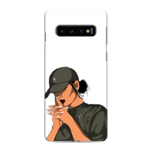 Силіконовый Чохол на Samsung Galaxy S10e з картинкой Модных девушек (У зеленому)