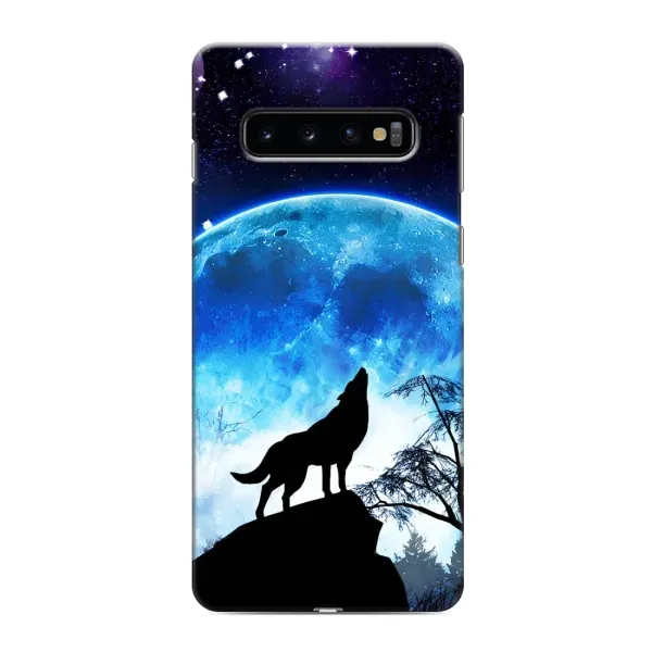 Чехол с рисунком «Воет на луну» для Samsung Galaxy S10e Чехол с рисунком «Воет на луну» для Samsung Galaxy S10e